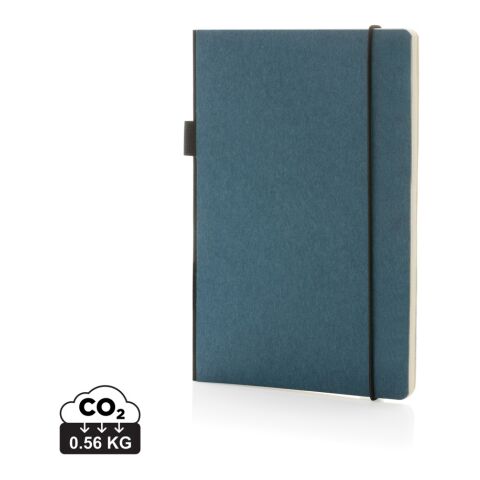 Werbeartikel A5 FSC® Deluxe Hardcover Notizbuch – blau – mit Logo bedruckt