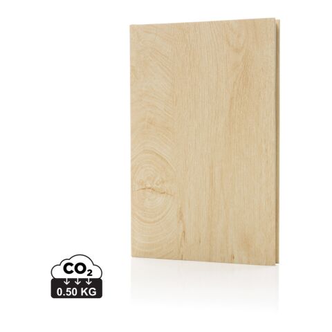 Kavana A5 Notizbuch mit Holz-Print hellbraun | ohne Werbeanbringung | Nicht verfügbar | Nicht verfügbar