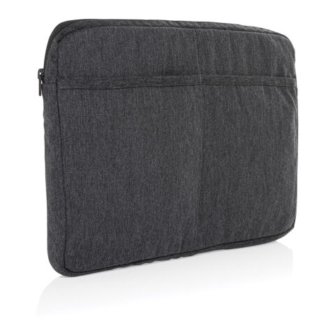 Werbeartikel "Laluka AWARE 15,6"" Laptoptasche aus recycelter Baumwolle" – grau – mit Logo bedruckt