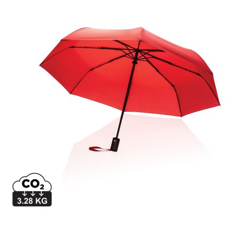 Werbeartikel 21" Impact AWARE RPET 190T Mini-Schirm automatic open/close – rot – mit Logo bedruckt