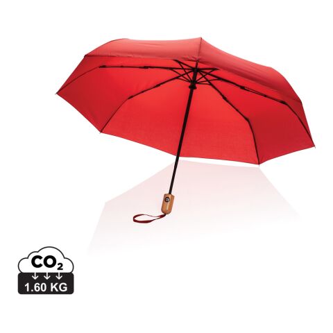 21&quot; Impact AWARE™ RPET 190T Bambus-Schirm autom. open/close rot | ohne Werbeanbringung | Nicht verfügbar | Nicht verfügbar