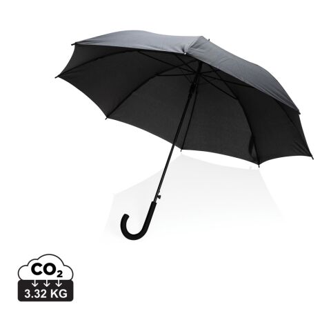 Werbeartikel 23" Impact AWARE RPET 190T Automatic-Open Schirm – schwarz – mit Logo bedruckt