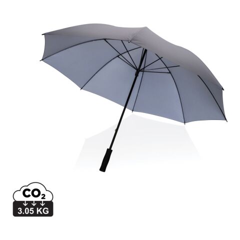 Werbeartikel 30" Impact AWARE™ RPET 190T Stormproof-Schirm – grau – mit Logo bedruckt