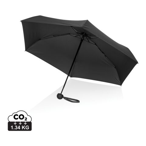 19,5“manueller Super-Mini-Schirm aus Aware™ rPET 190T Pongee schwarz | ohne Werbeanbringung | Nicht verfügbar | Nicht verfügbar