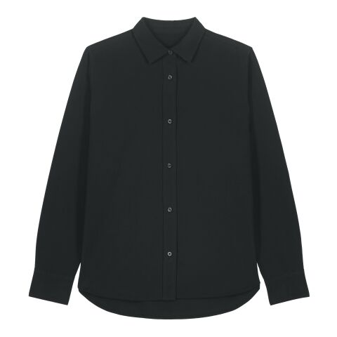 Werbeartikel Stanley&Stella - Stella Oxford Shirt – schwarz – M – mit Logo bedruckt