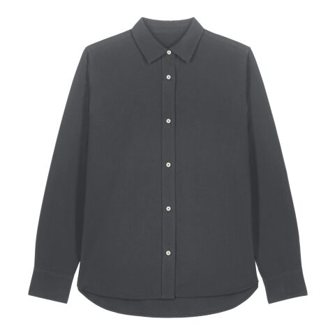 Werbeartikel Stanley&Stella - Stella Oxford Shirt – anthrazit – L – mit Logo bedruckt