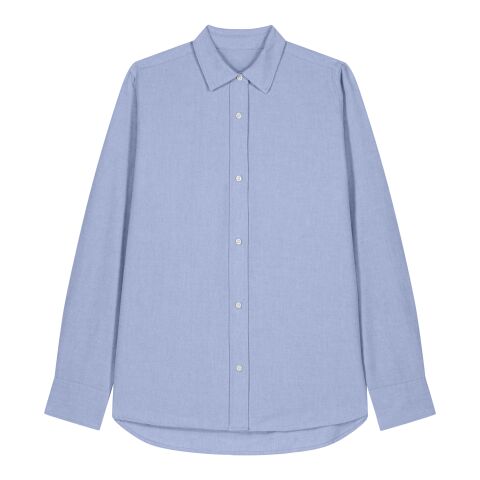 Werbeartikel Stanley&Stella - Stella Oxford Shirt – blau – S – mit Logo bedruckt