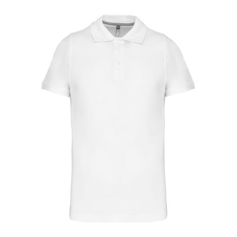 Herren Piqué Cotton Polo weiß | 4XL | ohne Werbeanbringung
