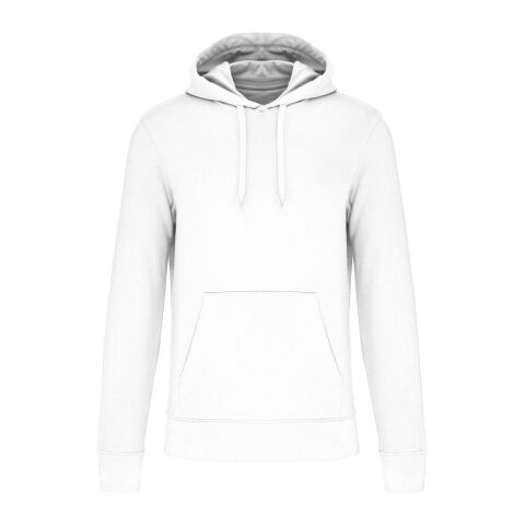 Vegan &amp; Bio Unisex Hoodie weiß | M | ohne Werbeanbringung