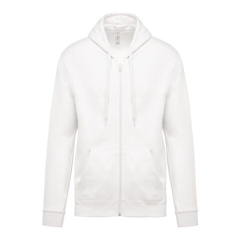 Unisex Zip-Hoodie weiß | M | ohne Werbeanbringung