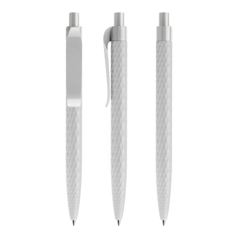 Werbeartikel Prodir QS01 Druckkugelschreiber matt – hellgrau – mit Logo bedruckt
