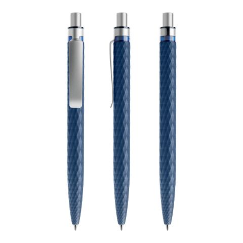 Prodir QS01 Druckkugelschreiber matt mit Metallclip marineblau-silber | Schwarz | ohne Werbeanbringung