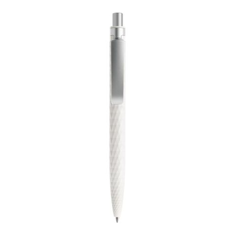 Prodir QS01 Druckkugelschreiber 3D Oberfläche Mineral weiß | ohne Werbeanbringung | 02 White | Nicht verfügbar | Nicht verfügbar | Blau