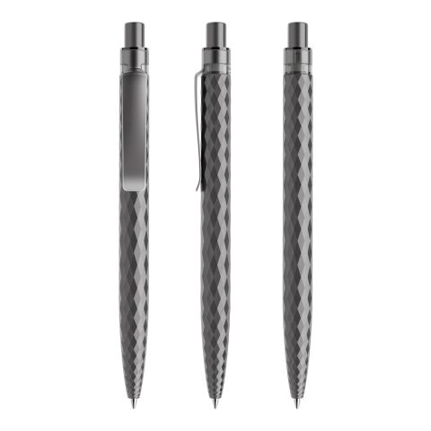 Prodir QS01 Druckkugelschreiber Stone mit Metallclip anthrazit-anthrazit | Schwarz | ohne Werbeanbringung