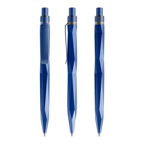Werbeartikel Prodir QS20 Druckkugelschreiber Stone mit Metallclip – marineblau-marineblau – mit Logo bedruckt