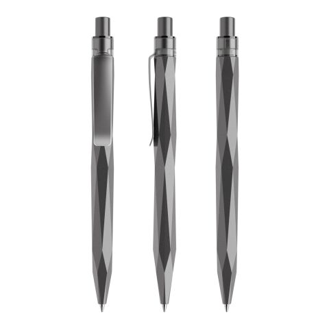 Prodir QS20 Druckkugelschreiber Stone mit Metallclip anthrazit-anthrazit | Schwarz | ohne Werbeanbringung