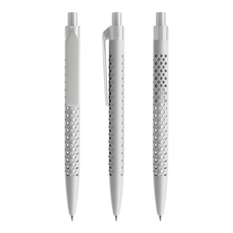 Werbeartikel Prodir QS40 Druckkugelschreiber matt – hellgrau – mit Logo bedruckt