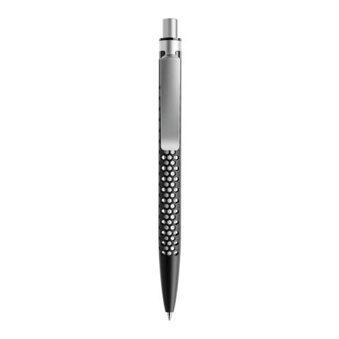 Prodir QS40 Druckkugelschreiber Wabenstruktur und Metallclip schwarz | ohne Werbeanbringung | 02 White | Nicht verfügbar | Matt Kunststoff | Schwarz