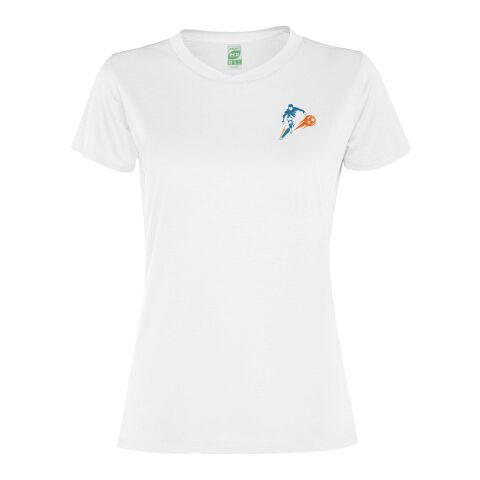 Werbeartikel Slam Sport T-Shirt für Damen – absolutes weiß – M – mit Logo bedruckt