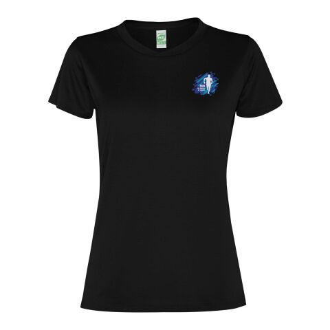 48h Express-Druck Werbeartikel Slam Sport T-Shirt für Damen – schwarz – M – mit Logo bedruckt