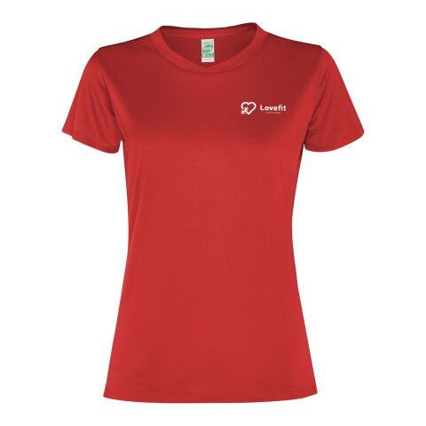 Werbeartikel Slam Sport T-Shirt für Damen – rot – S – mit Logo bedruckt