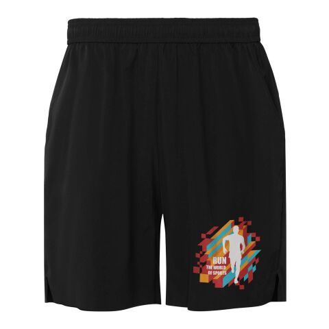Mitarbeitergeschenk Sportshorts Murray – schwarz – mit Werbedruck 2XL aus recyceltem Polyester für Sportevents & Turniere