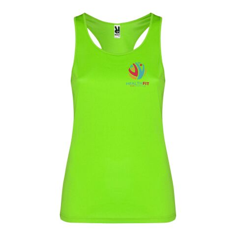 Werbeartikel Schura Sport Top für Damen – limone – S – mit Logo bedruckt