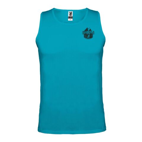 48h Express-Druck Werbeartikel Andre Sport Top für Herren – türkis – M – mit Logo bedruckt