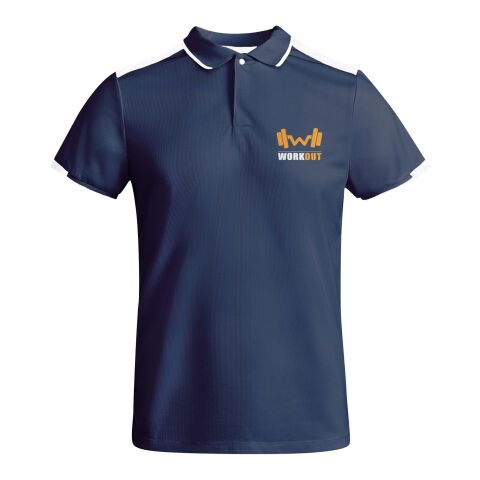 Werbeartikel Tamil Sport Poloshirt für Herren – Navy Blue-weiss