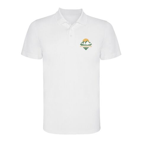 48h Express-Druck Werbeartikel Monzha Sport Poloshirt für Herren – weiß – XL – mit Logo bedruckt