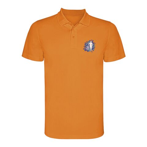 Teamkleidung Poloshirt Monzha Sport – fluor orange – mit hochwertigem Stick 48h Express-Druck Gr. M