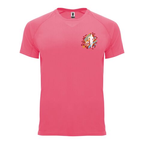 Werbeartikel Bahrain Sport T-Shirt für Herren – fluor lady pink – 3XL – mit Logo bedruckt