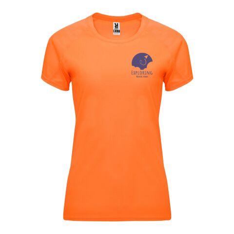 Werbeartikel Bahrain Sport T-Shirt für Damen – fluor orange – S – mit Logo bedruckt