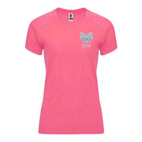 Werbeartikel Bahrain Sport T-Shirt für Damen | Fluor Lady Pink | mit Logo bedrucken