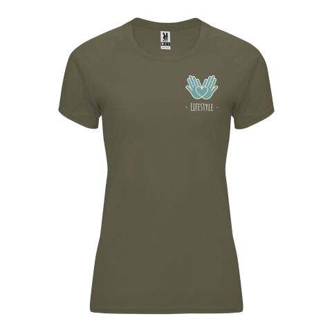 Werbeartikel Bahrain Sport T-Shirt für Damen – militar green – S – mit Logo bedruckt