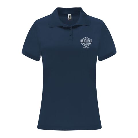 48h Express-Druck Werbeartikel Monzha Sport Poloshirt für Damen – navy blue – L – mit Logo bedruckt