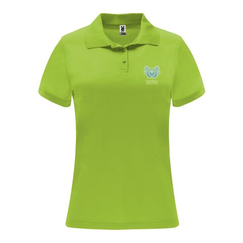 Werbeartikel Monzha Sport Poloshirt für Damen – limone – L – mit Logo bedruckt