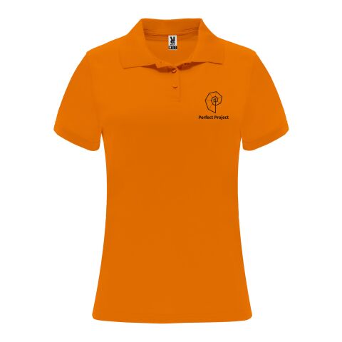 Werbeartikel Monzha Sport Poloshirt für Damen – fluor orange – M – mit Logo bedruckt