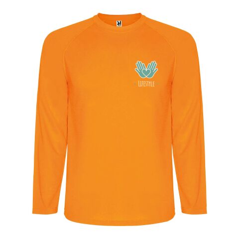 Montecarlo Langarm Sport-Shirt für Männer Standard | Fluor Orange | S | ohne Werbeanbringung | Nicht verfügbar | Nicht verfügbar | Nicht verfügbar