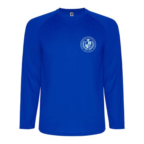 Werbeartikel Montecarlo Langarm Sport-Shirt für Männer – blau – M – mit Logo bedruckt