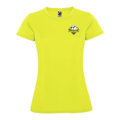 Werbeartikel Montecarlo Sport T-Shirt für Damen – fluor yellow – L – mit Logo bedruckt