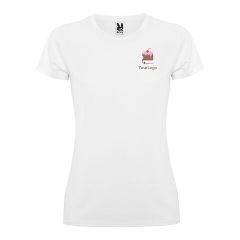 Werbeartikel Montecarlo Sport T-Shirt für Damen – absolutes weiß – 2XL – mit Logo bedruckt