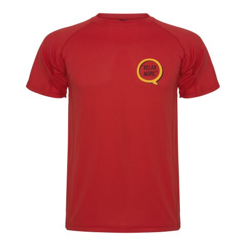 Teamkleidung Montecarlo Sport T-Shirt – rot – mit Logo bedruckt 48h Express-Druck Gr. 2XL