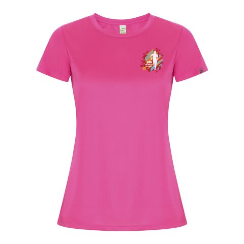 Werbeartikel Imola Sport T-Shirt für Damen – Pink Fluor – L – mit Logo bedruckt