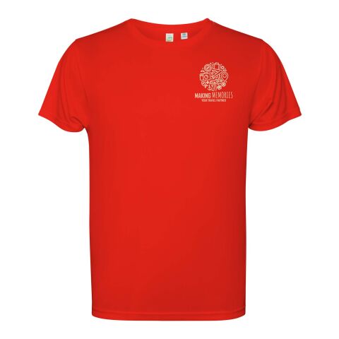 Werbeartikel Estoril T-Shirt für Herren – rot – M – mit Logo bedruckt