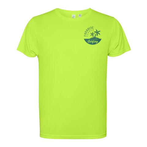 Werbeartikel Estoril T-Shirt für Herren – fluor green – L – mit Logo bedruckt