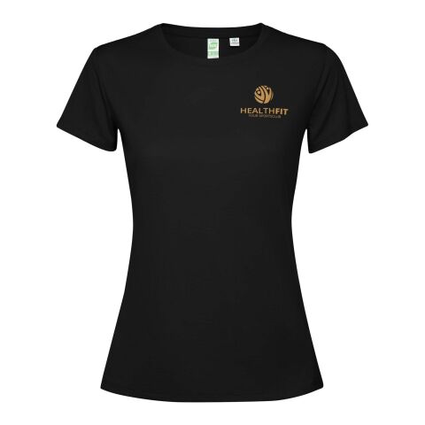 Werbeartikel Estoril T-Shirt für Damen – schwarz – 2XL – mit Logo bedruckt