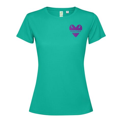 Werbeartikel Estoril T-Shirt für Damen – jade – S – mit Logo bedruckt