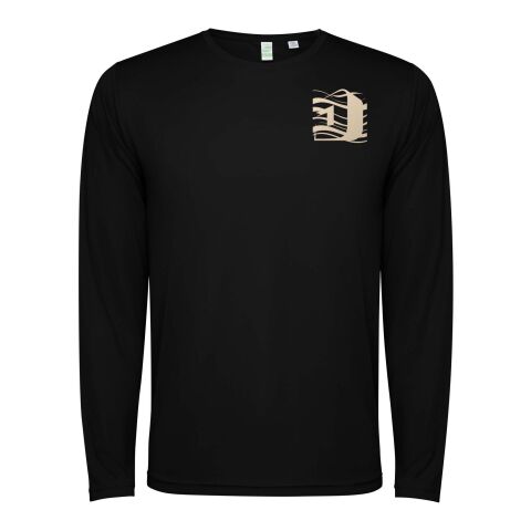 48h Express-Druck Werbeartikel Estoril Langarm-Shirt Unisex – schwarz – 2XL – mit Logo bedruckt