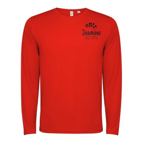 48h Express-Druck Werbeartikel Estoril Langarm-Shirt Unisex – rot – 2XL – mit Logo bedruckt
